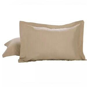 TODAYS HOME Microfiber Tailored Collection Set of 2 Standard Pillow Shams NWT